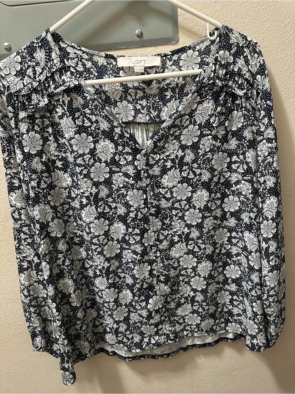 LOFT blouse navy
